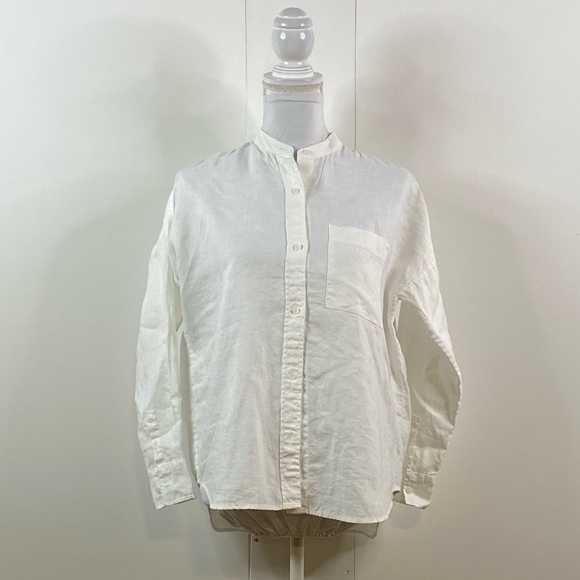 Everlane Tops - everlane women linen shirt size 0 white